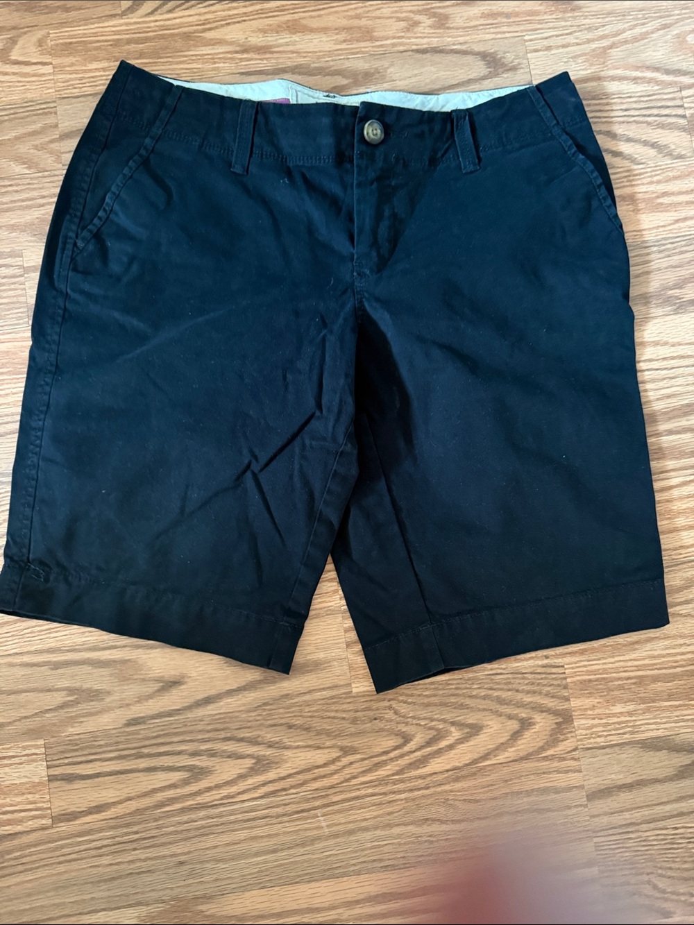 Old Navy Navy Flat-Front Chino Shorts